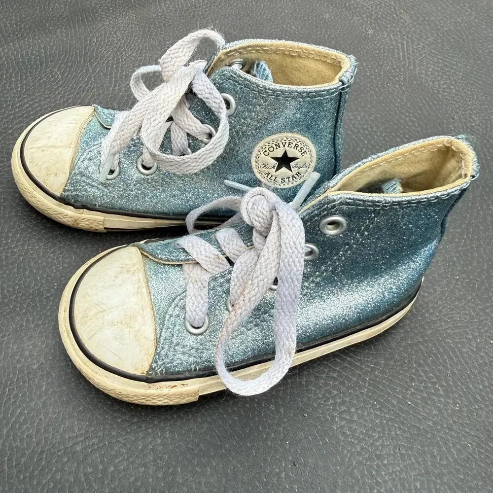 Converse‎ Blue Glitter Chuck Taylor Infant Size 5 All Star